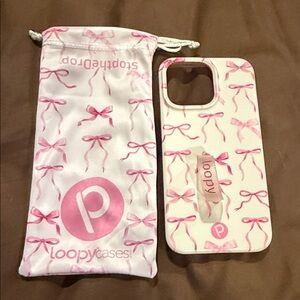 Loopy Case Pink Ribbon Phone Case iPhone 15 pro max